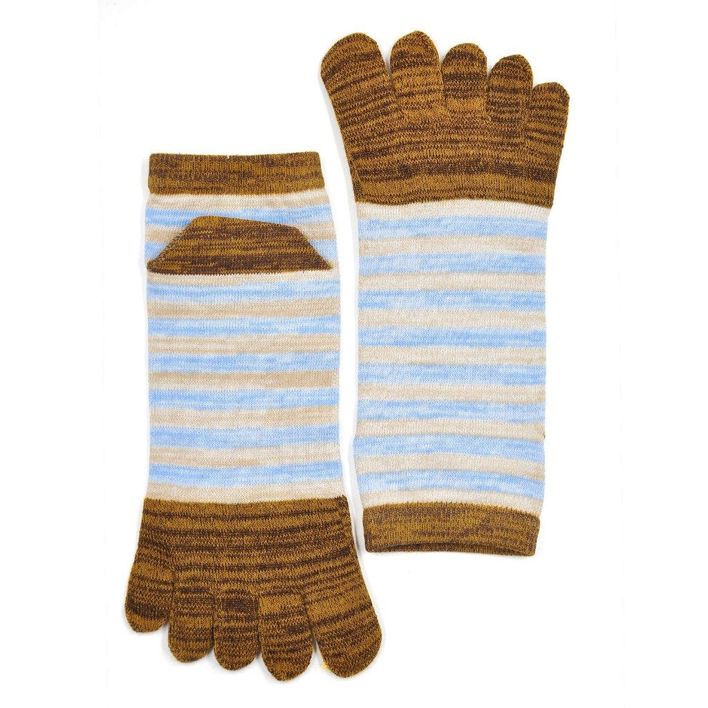 stripes 5 finger socks for women