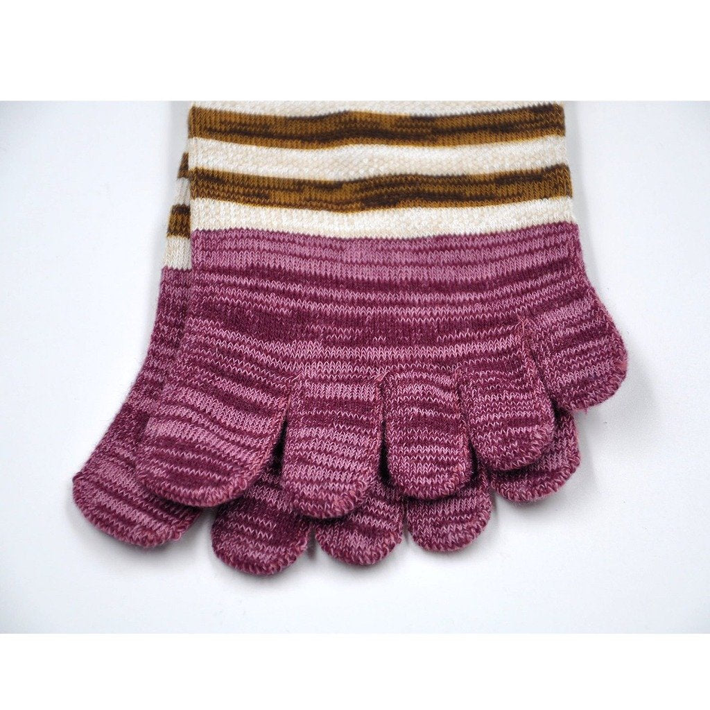 5 finger stripes socks for women
