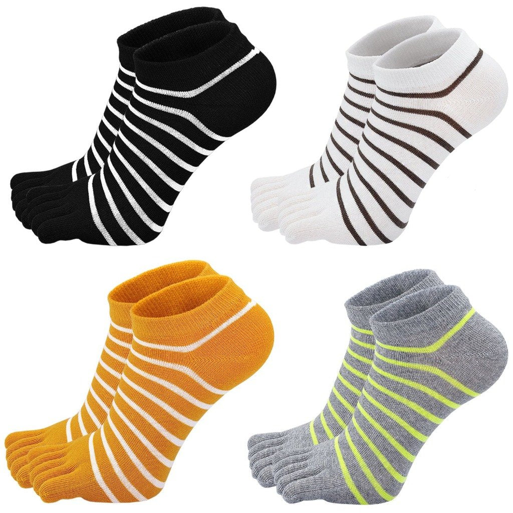 4 pairs stripes ankle socks