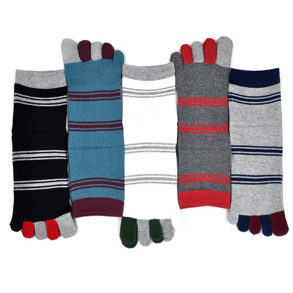 5 pairs 5 finger gym socks for men