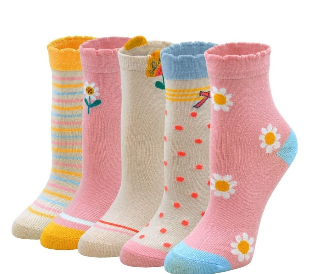 fun floral socks for kids