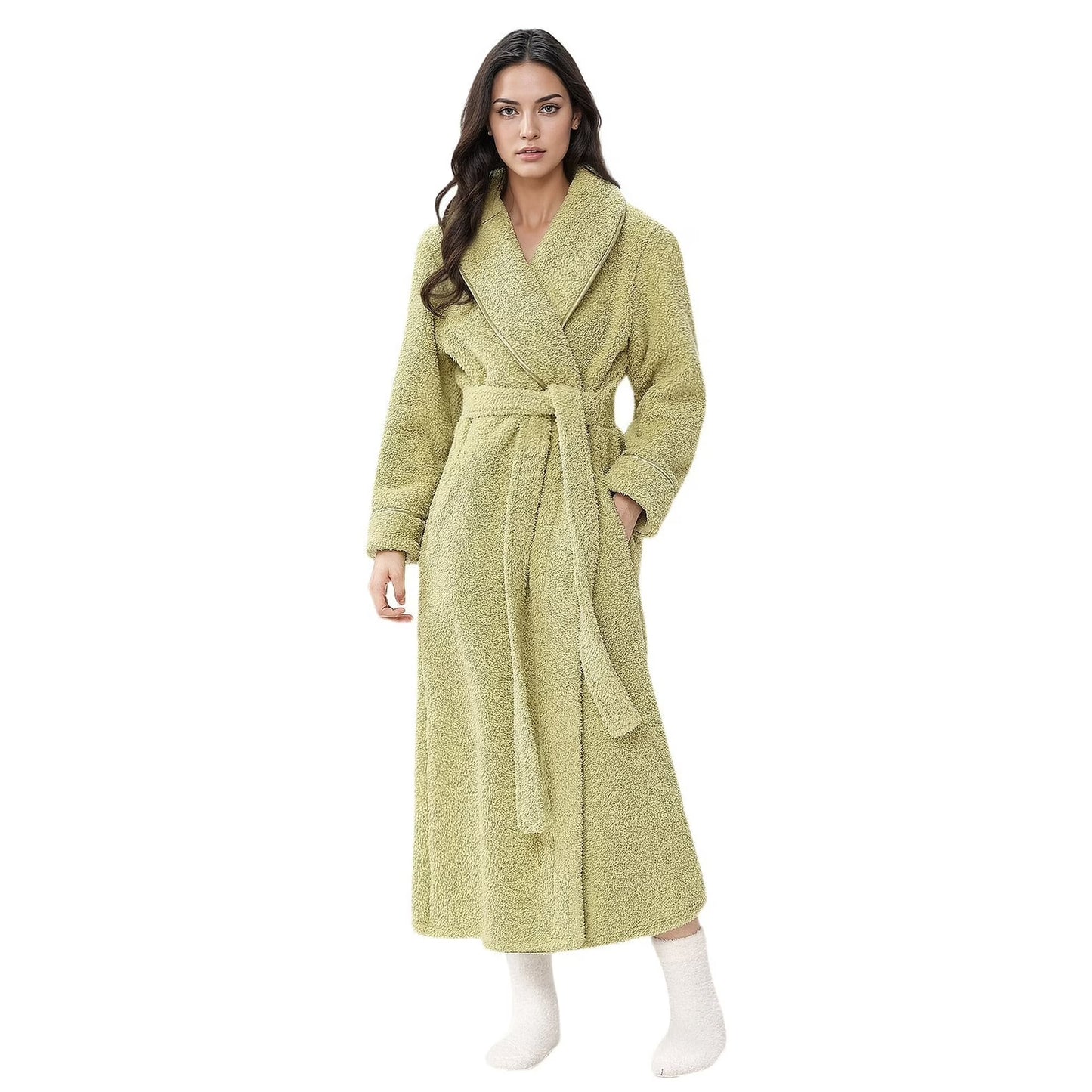 Robes for Women,Fluffy Fuzzy Cozy Warm Lightweight Housecoat, Plush Soft Long Robes with Pockets