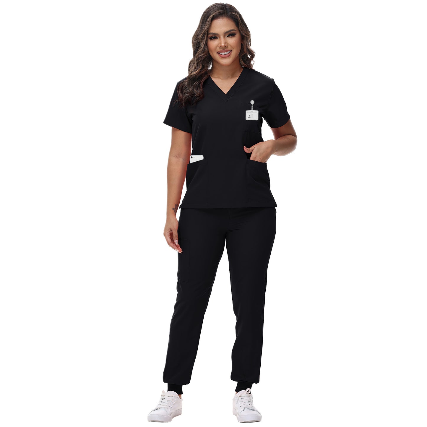 Scrub Sets for Women – Medical Nursing Top and Pants with 6 Pockets, Modern and Comfortable Scrub Set for Nurses and Healthcare Workers