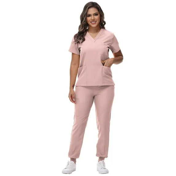 Scrub Sets for Women – Medical Nursing Top and Pants with 6 Pockets, Modern and Comfortable Scrub Set for Nurses and Healthcare Workers
