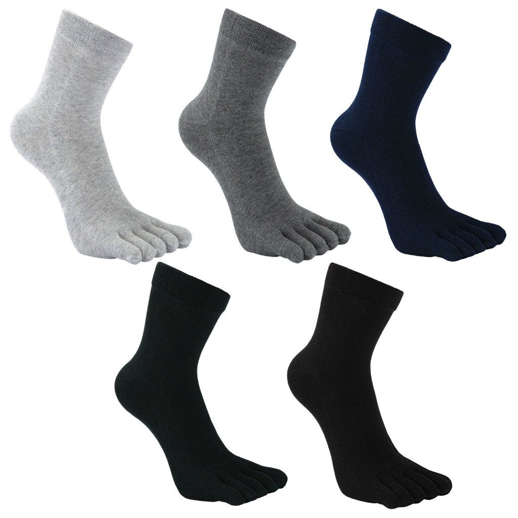 5 pairs plain athletic socks for men