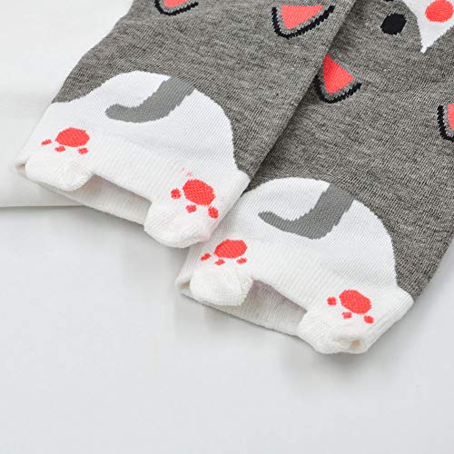 Womens Cotton Cute Animal Socks : Funny Soft Cat Dog Cotton Stocking Multipack for Thermal Warm Socks for Winter Christmas 5 Pairs