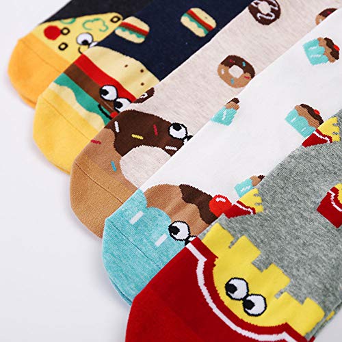 Womens Cotton Cute Animal Socks : Funny Soft Cat Dog Cotton Stocking Multipack for Thermal Warm Socks for Winter Christmas 5 Pairs