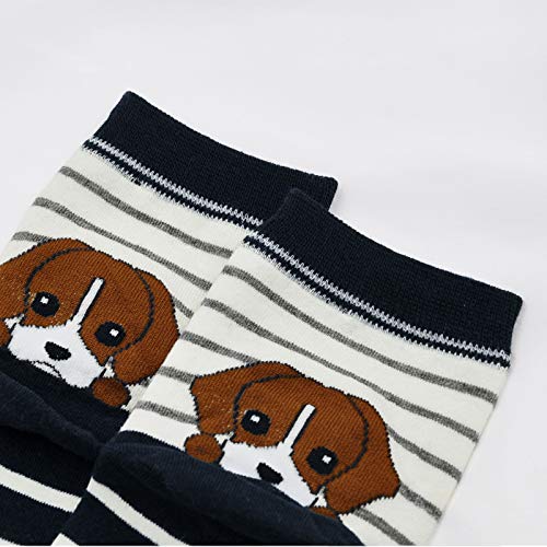 Womens Cotton Cute Animal Socks : Funny Soft Cat Dog Cotton Stocking Multipack for Thermal Warm Socks for Winter Christmas 5 Pairs