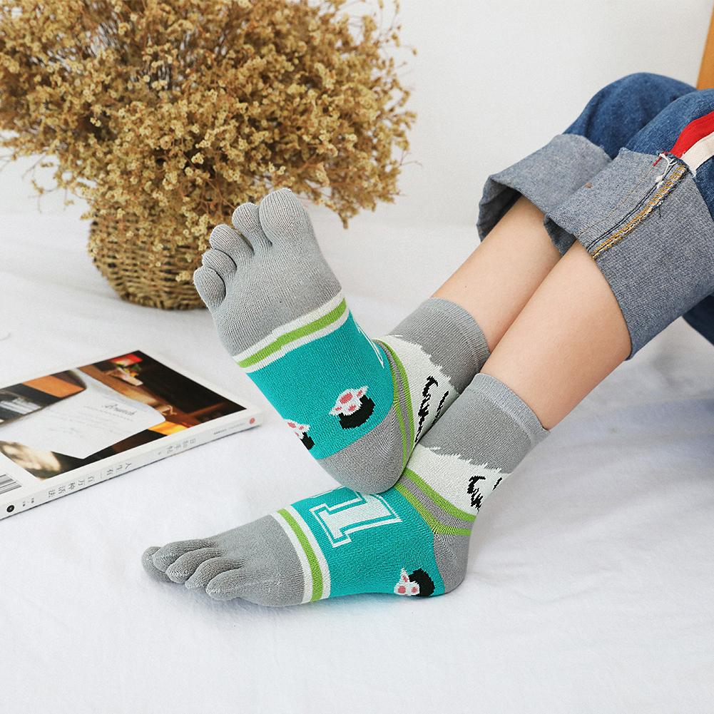 grey 5 finger socks for women