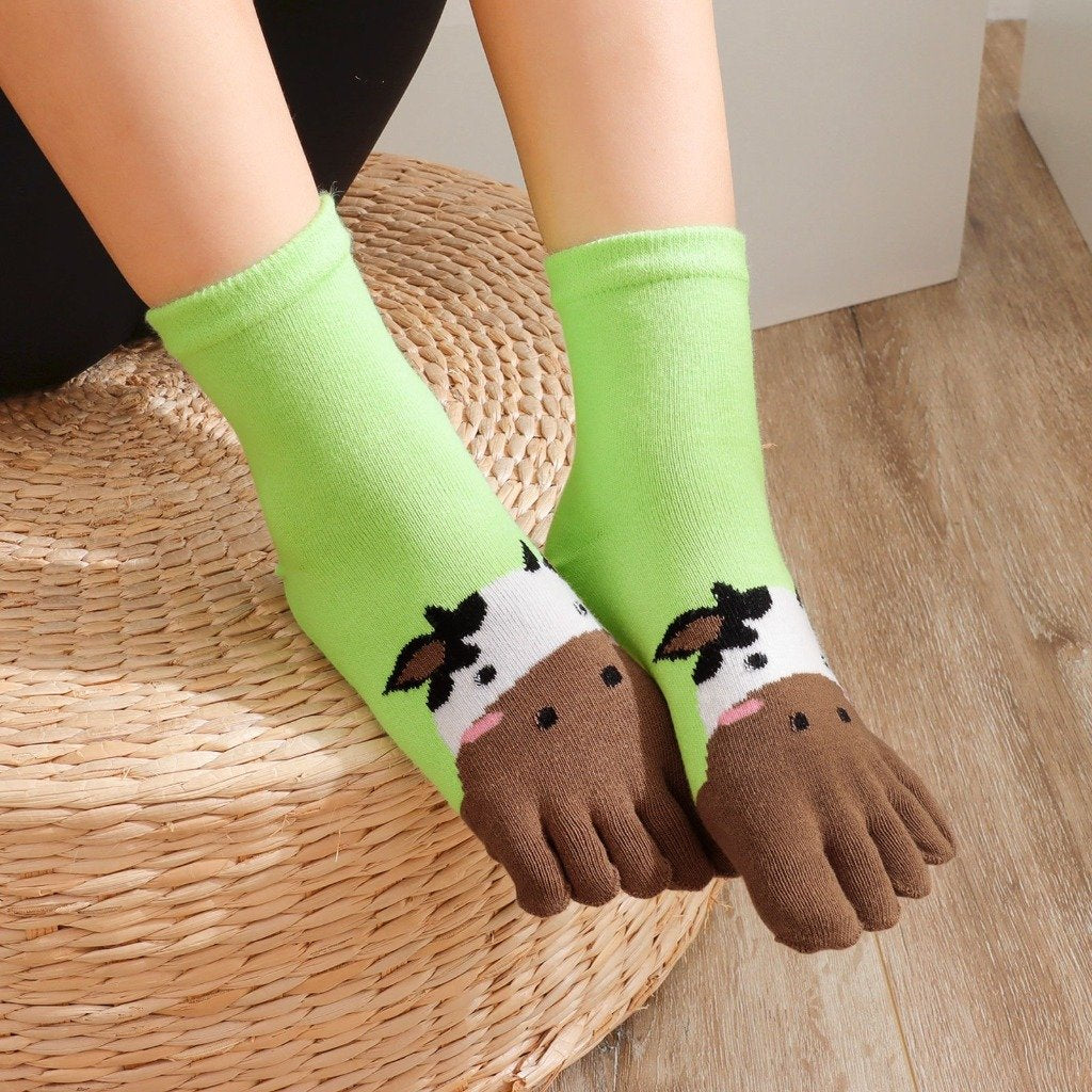 5 finger animal socks for boys