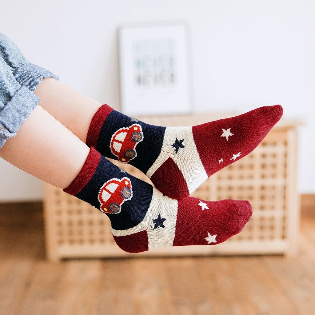 red cars crew socks for kids boys