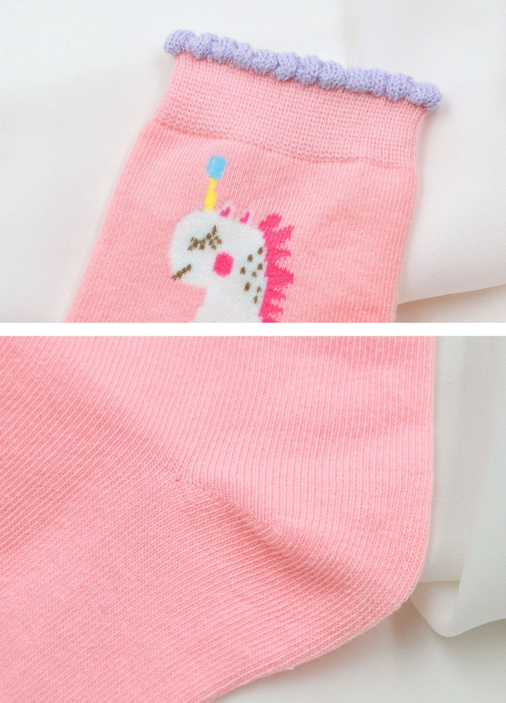 cute pink unicorn socks