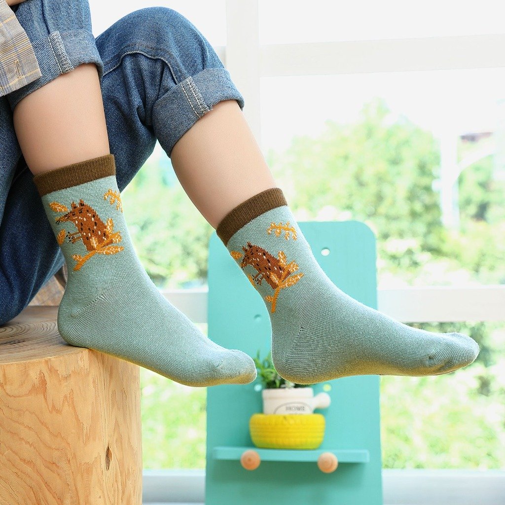 cute animal crew socks for boys