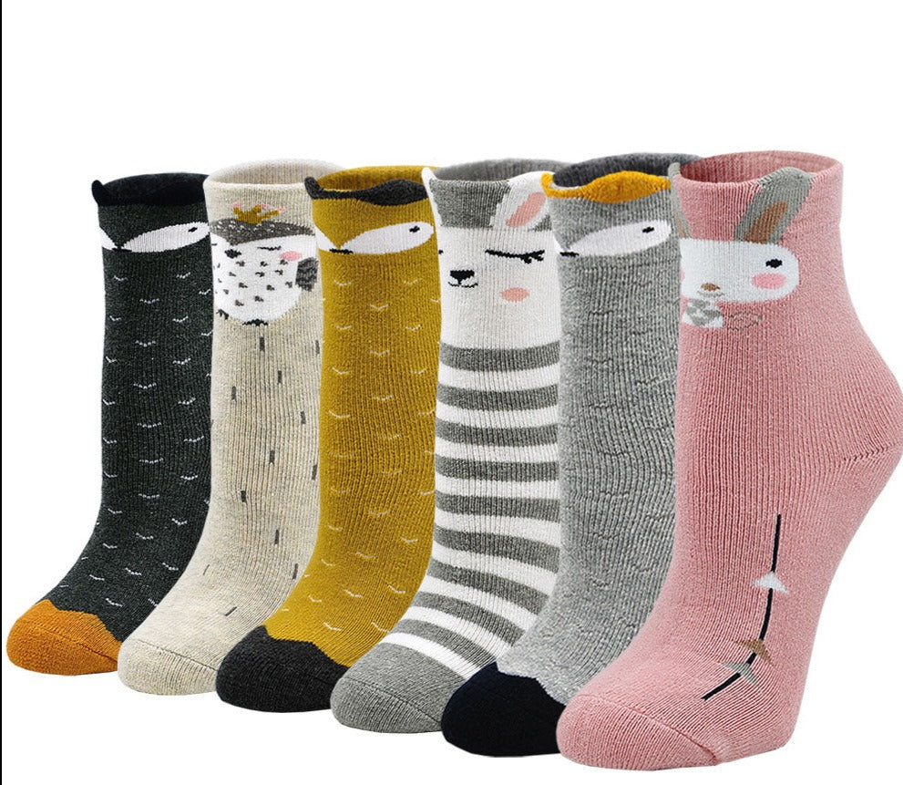 cute cotton animal socks for kids