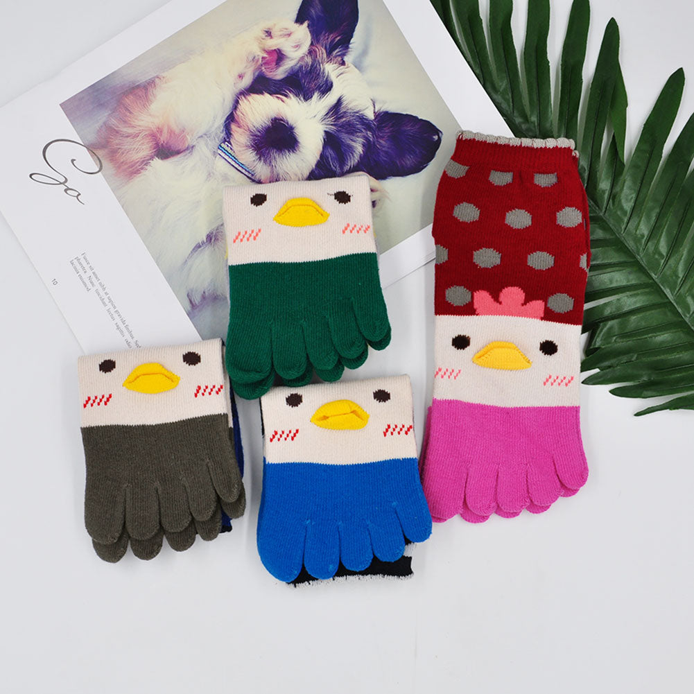 cute chicks five finger socks