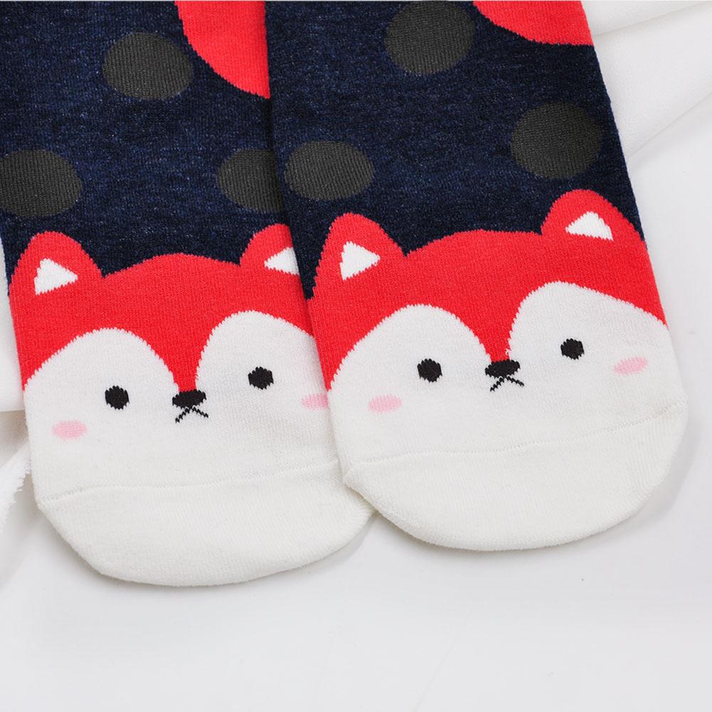 cute fox crew socks for women