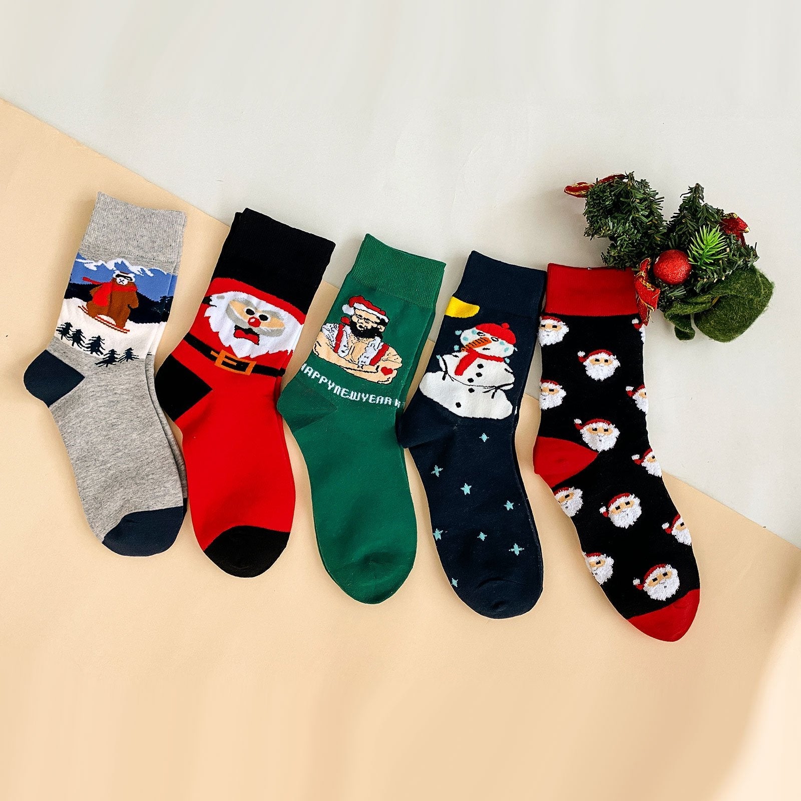 fluffy socks christmas