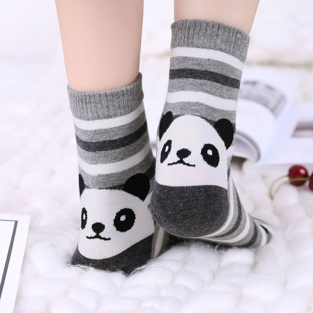 panda stripes running socks