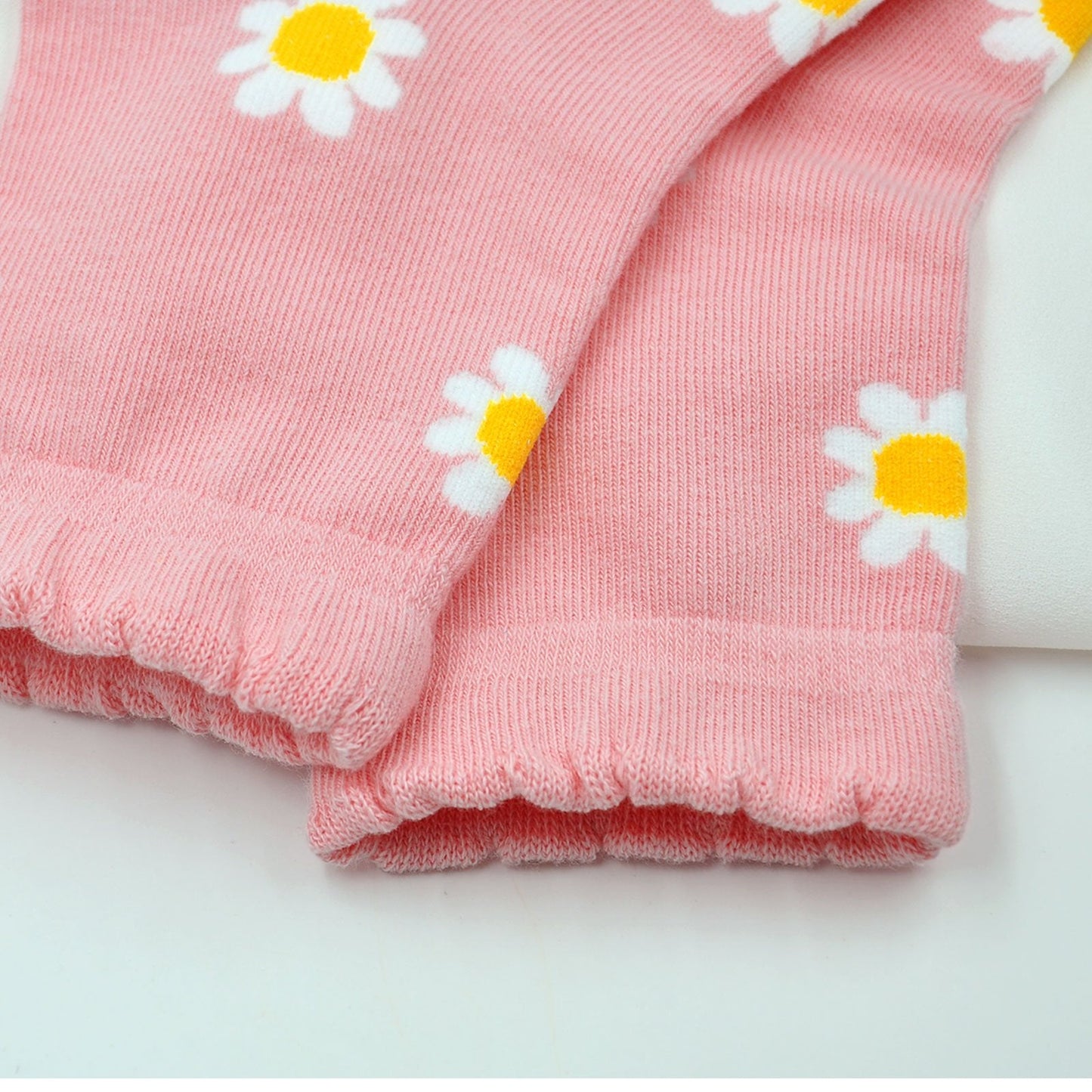 ZAKASA Spring Design Flower Pink Socks for Girls Kids, 5 Pairs