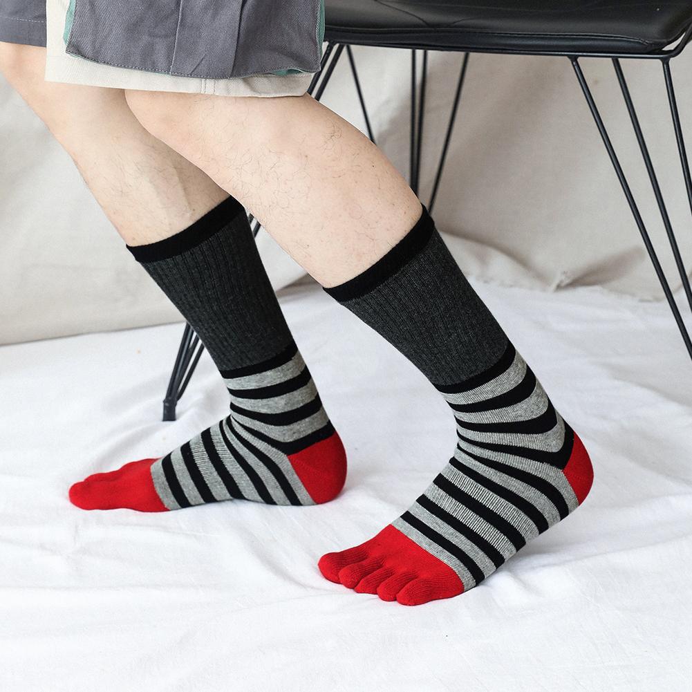 red and black stripes executive socks for men