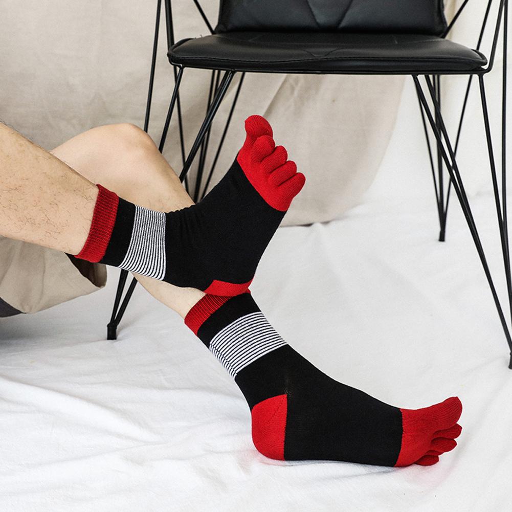 black and red hiking crew socks for men