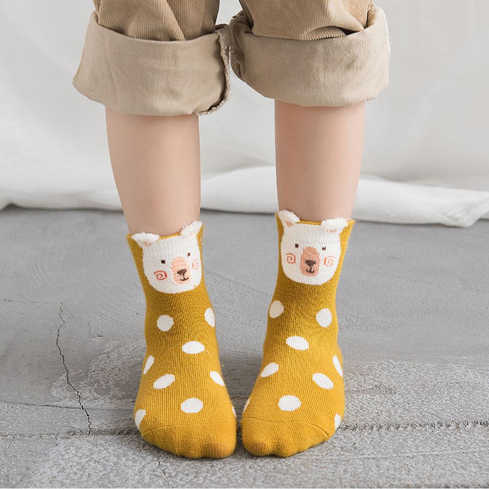 yellow polka dots crew socks