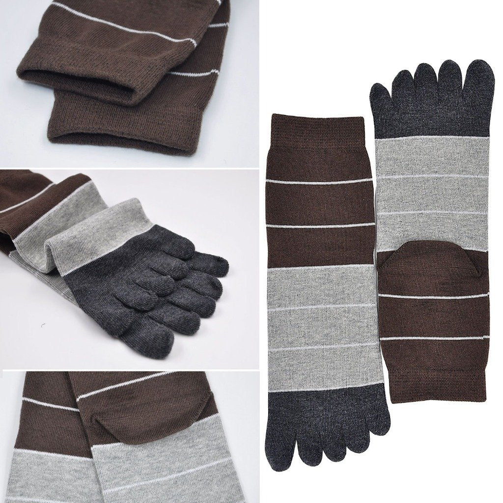 5 finger crew socks for men