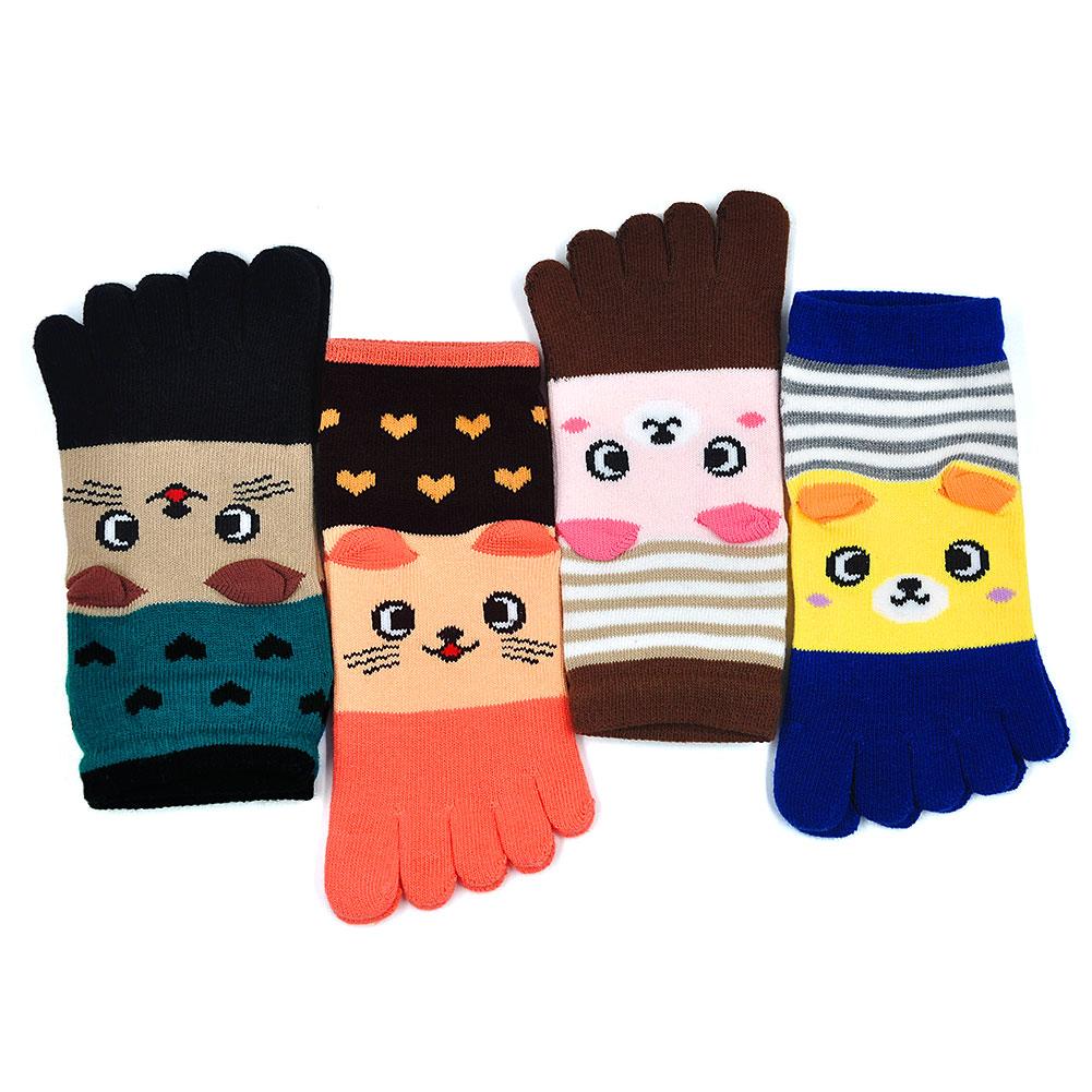 4 pairs 5 finger socks for women