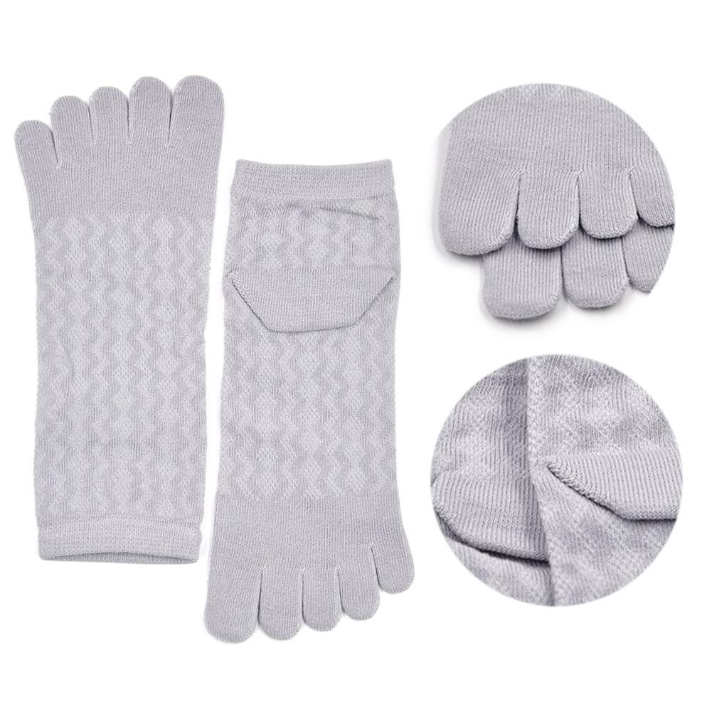 light purple 5 finger ankle socks for women