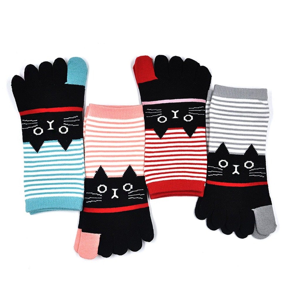 5 finger cat socks for women