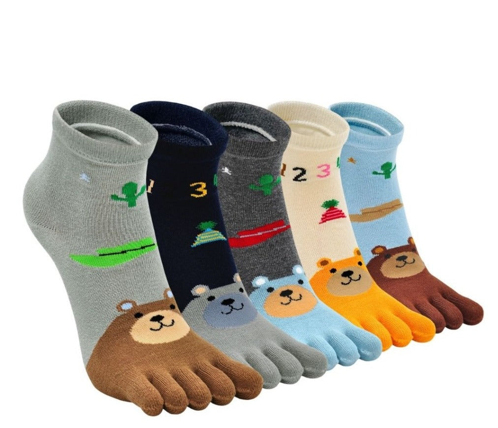 kids socks with bear heads