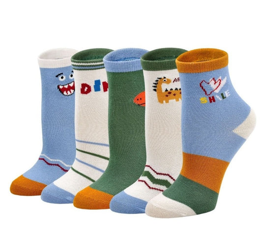 cotton dinosaur socks for boys