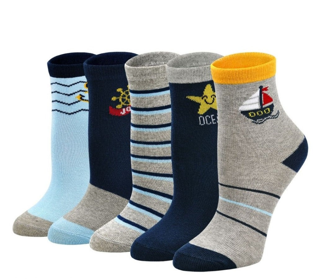 cotton navy marine socks for kids