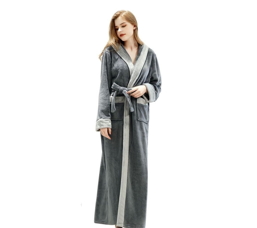 ZAKASA Dressing Gown Bathrobe with Hood and Wide Shawl Collar Wedding Winter Bathrobe Luxury Bathrobe Quality